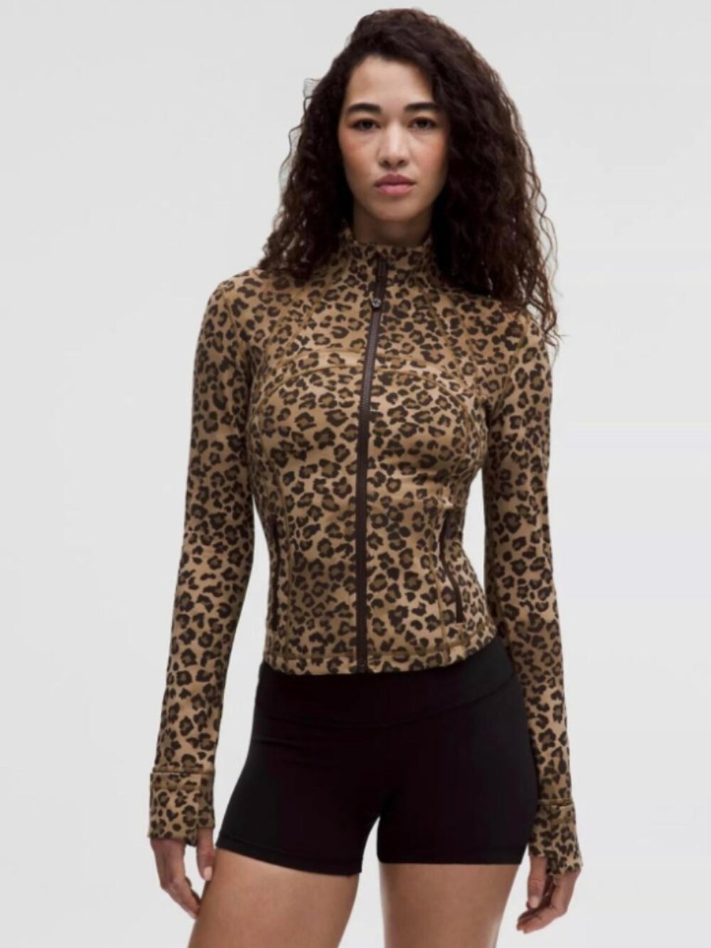 Lululemon Define Cropped Jacket in True Leopard Multi
